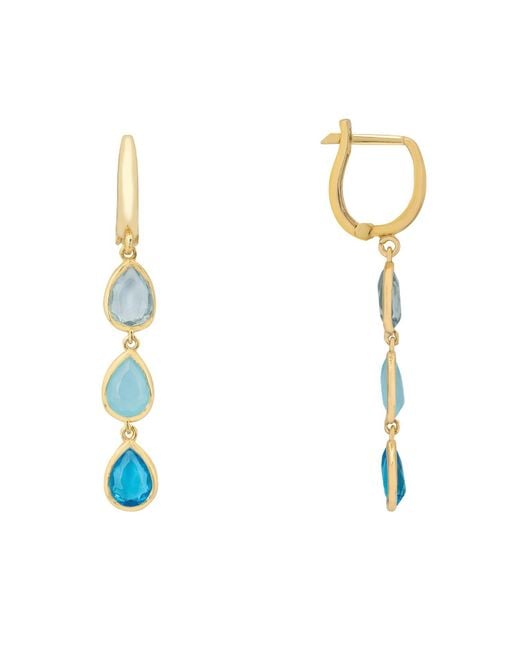 Latelita London Sardinia Triple Teardrop Earrings The Blues