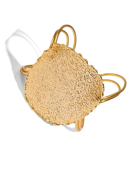 Ebru Jewelry Natural Golden Shield Arm & Cuff Bracelet