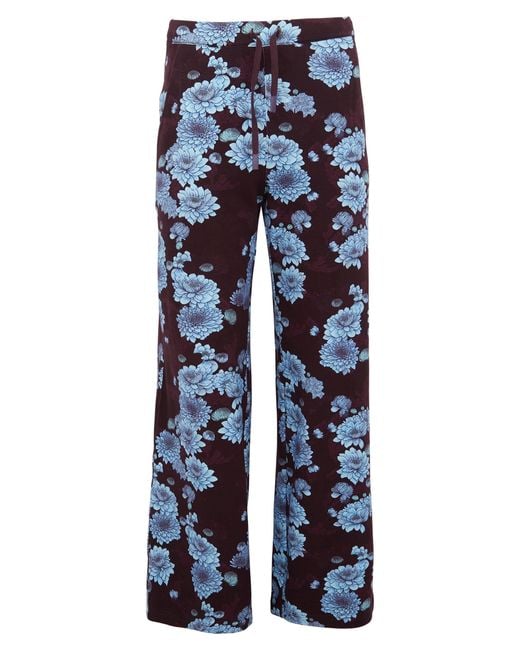 Lords of Harlech Blue Paige Serious Floral Knit Pant
