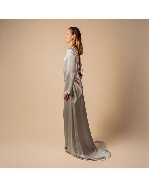Anse Victorin White Geraldine Silk Dress