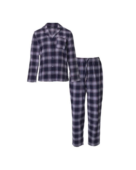 Pretty You London Blue Plaid Pyjama Set