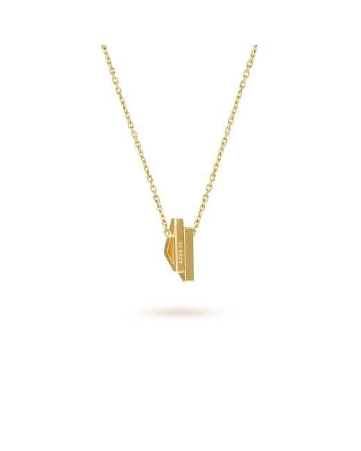 Meulien Metallic Double Mini Triangle Necklace