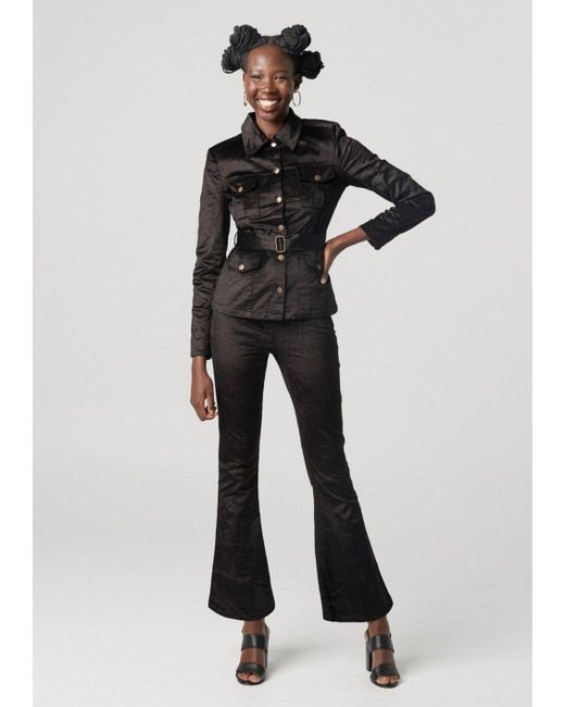 Why Mary Black Stepping Out Velvet Corduroy Pants