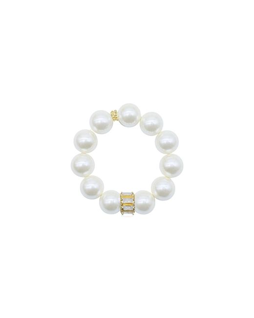 Bayemeyc White Astrion Pearl Bracelet