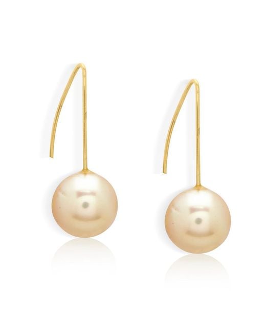 Dhwani Bansal Metallic Perla Earrings With South Sea Pearls