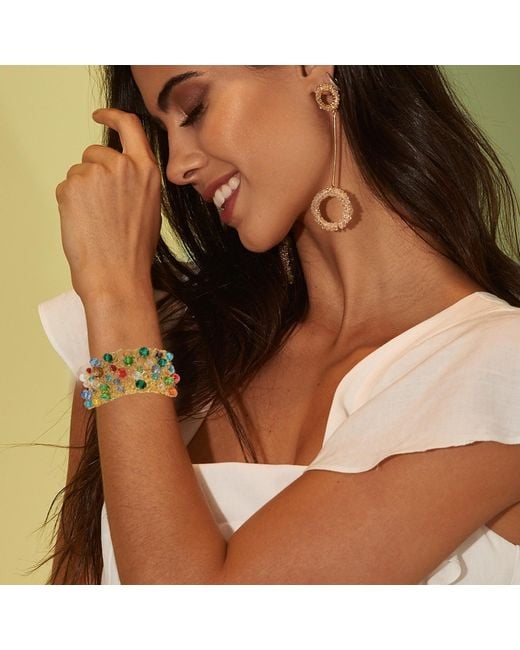 Lavish by Tricia Milaneze Metallic Multicolor Aurora Handmade Bracelet