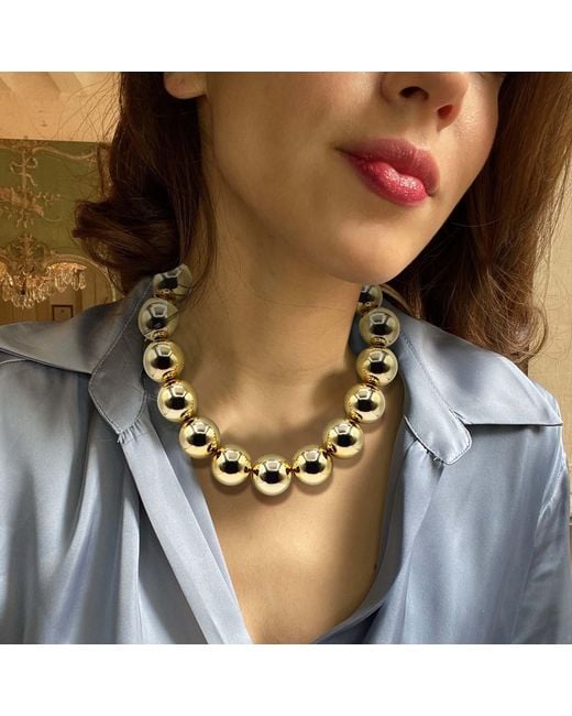 Michael Nash Jewelry Metallic Lucy Large Gumball Bead Necklace