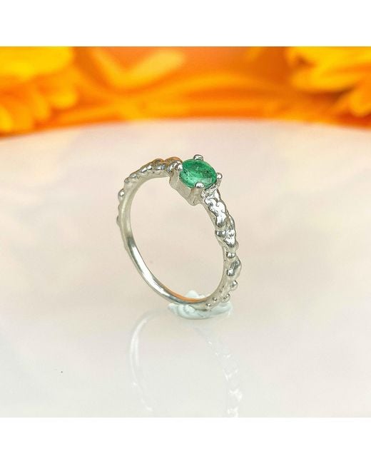 Karen Kriegel Green Emerald Cluster Ring