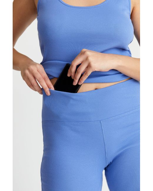 LOVETRUST Blue Pima Rib Knit L&L Legging