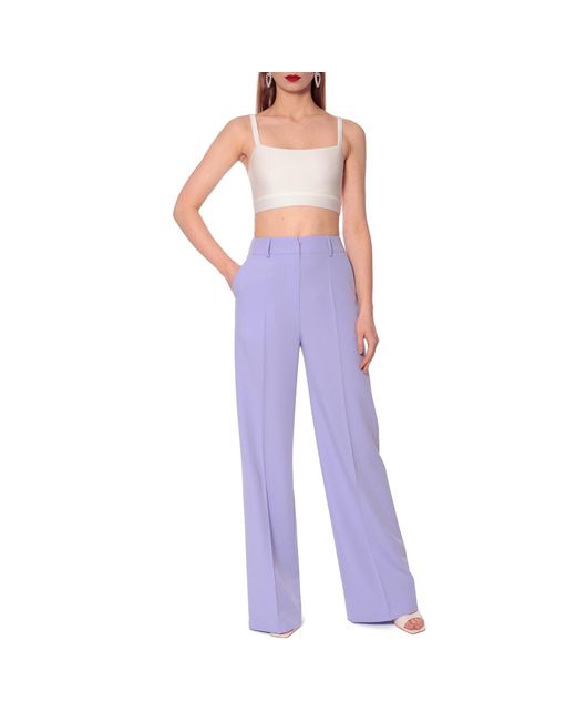 AGGI by HALEWSKI Purple Suzie Lavender High Waist Wide Leg Trousers