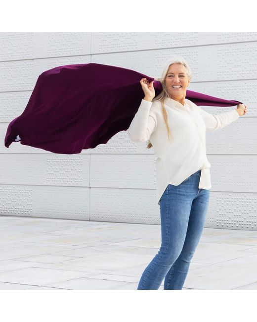 tirillm Purple Alfie Large Cashmere Scarf