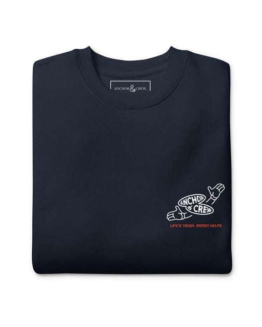Anchor and Crew Blue Ramen House Dial-A-Local Organic Cotton Sweatshirt for men