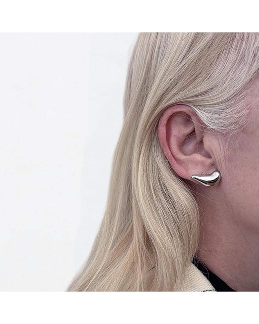 London Atelier Byproduct Blue Earlobe Cuff Earrings