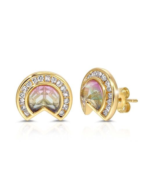 Glamrocks Jewelry Multicolor Daybreak Gem Studs- Twilight