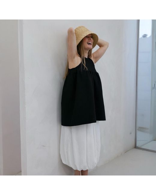 London Atelier Byproduct White Balloon Skirt With Pockets