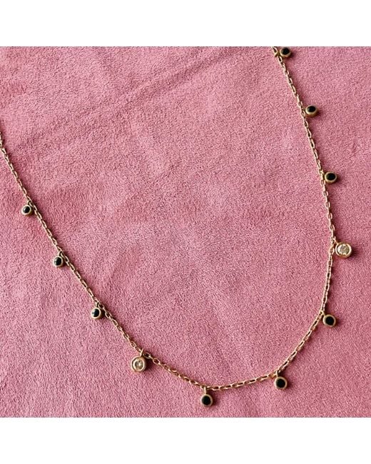 Ecce | Artisan Diamonds Metallic Solid 14Ct Enamel Diamond Chain Necklace