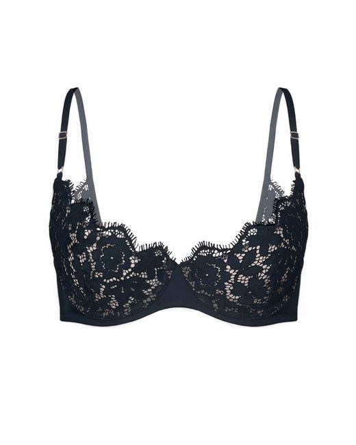 MONIQUE MORIN LINGERIE Black Frisson Scoop Demi Bra