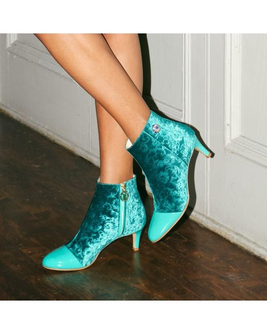 Moon D'elle Green Eclisse Ankle Boots