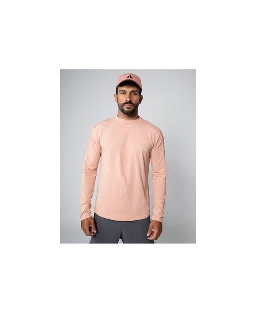 Aora Athletics Pink Kanzei Eco-Friendly Premium Longsleeve For Casual, Athleisure, And Everyday Wear for men