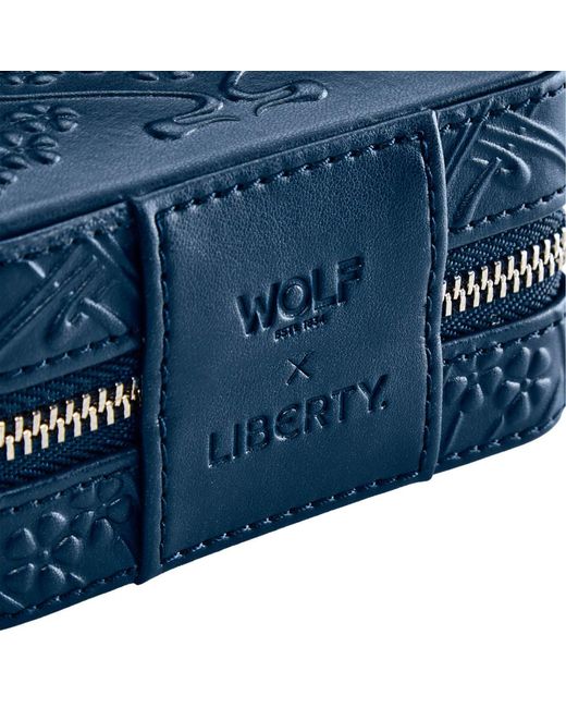 Wolf Blue Liberty Small Travel Jewellery Zip Case