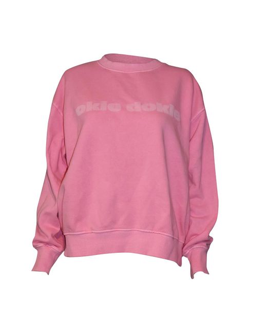 Love and Nostalgia Pink Andy Okie Dokie Sweater