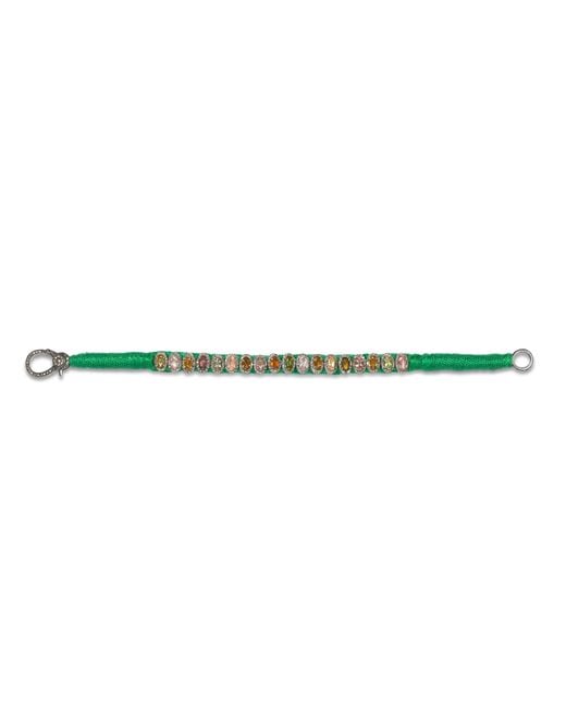 Caravan of Stones Green Mini Thread Diamond Bracelet With Multi-Coloured Tourmalines
