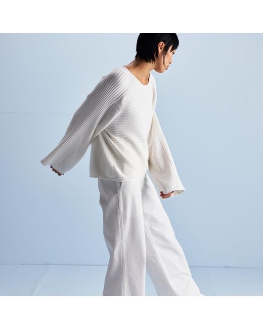Dref White Limber Sweater