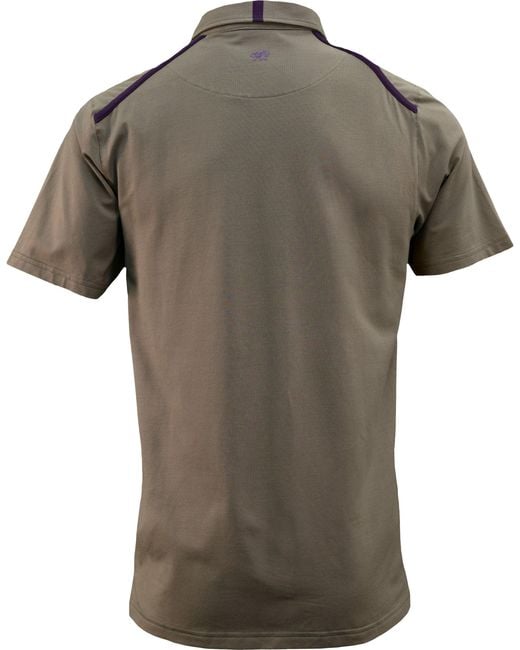 Lords of Harlech Green Cotton Spandex Fitted Polo Shirt for men
