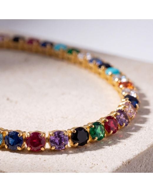 Latelita London Metallic Tennis Bracelet Vibrant Cz