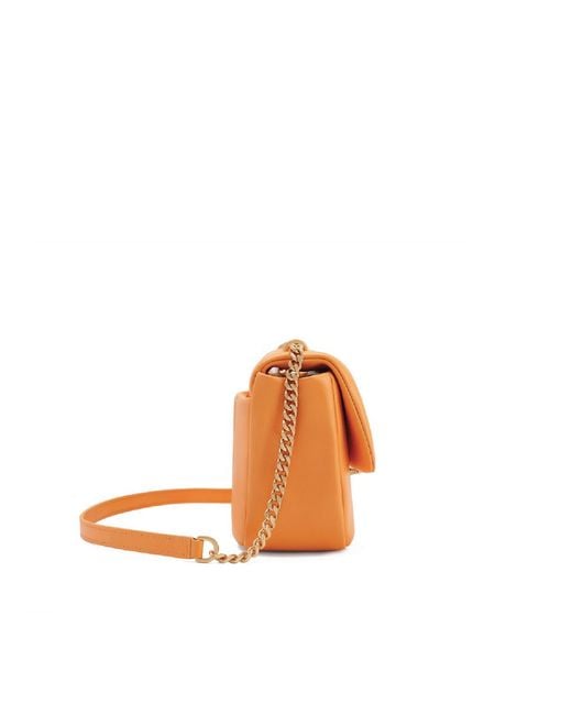 Orange Cube Orange Square Stitch Flap Bag