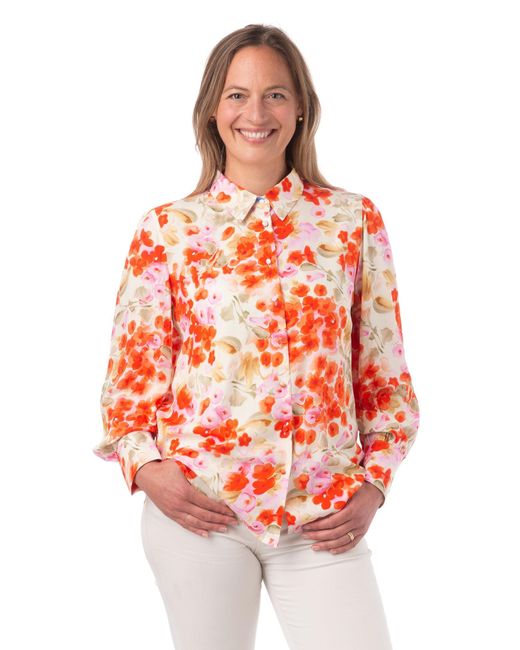 Franchetti Bond Orange Ricciarda Pansies Classic Shirt