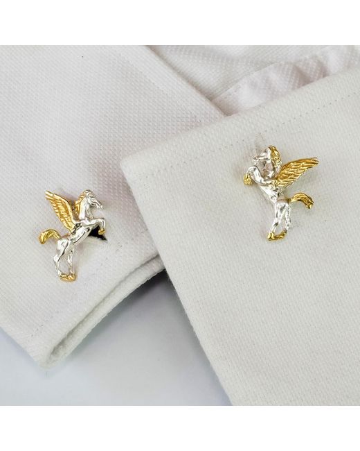 Simon Kemp Jewellers Metallic Pegasus Cufflinks for men