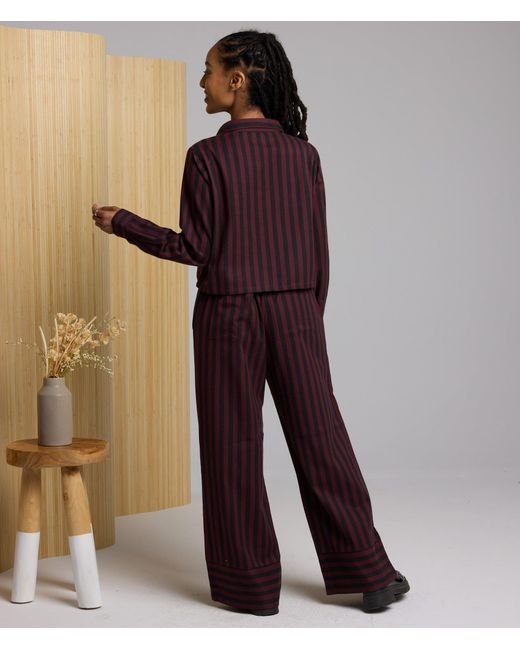 Known Supply Purple High Rise Striped Pants