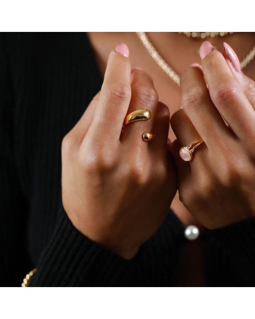 Leeada Jewelry Metallic Realm Dome Wrap Ring