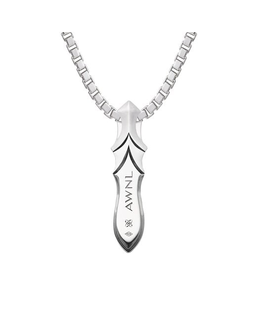 AWNL Metallic Seven Seas Meteorite Blade Necklace for men