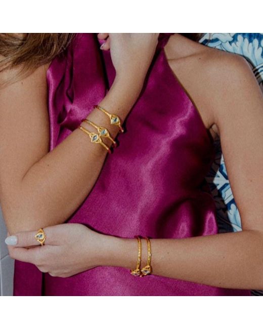 Eyeconic by Samar Ajram Yellow Ghena Eye Bangle Bracelet