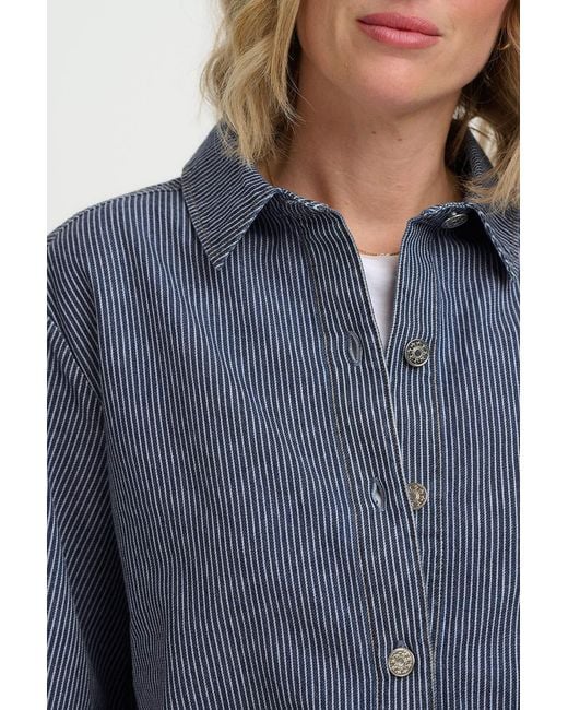 Sugarhill Blue Amity Jacket Stripe Denim