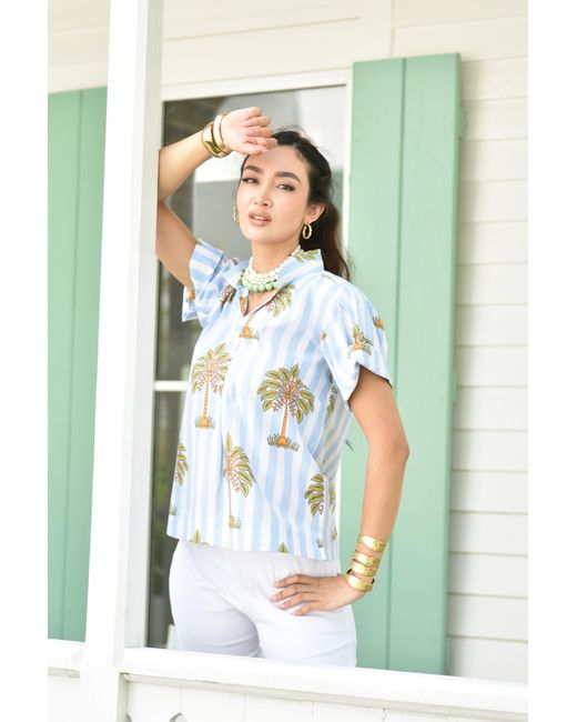Just Darviny Blue Kristina Top Santa Barbara