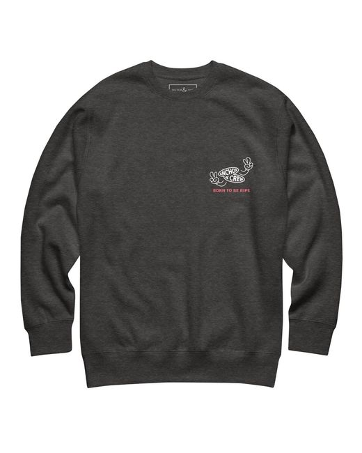 Anchor and Crew Gray Heather Ripe Avocado Dial-A-Local Organic Cotton Sweatshirt for men