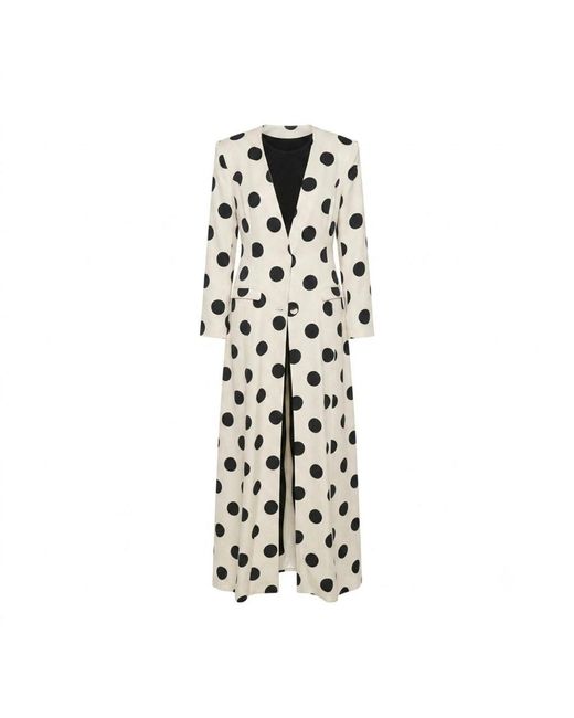 Roqaia Fashion House White Mrs Polka
