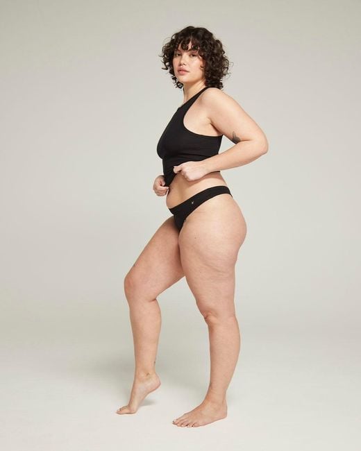 Nudea Black The Organic Cotton Dipped Thong 2 Pack