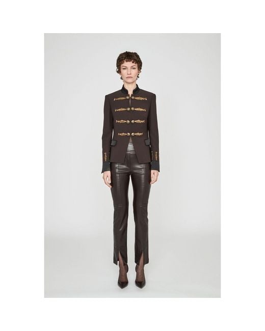 The Extreme Collection Black Military Tailored Blazer With Embroidery