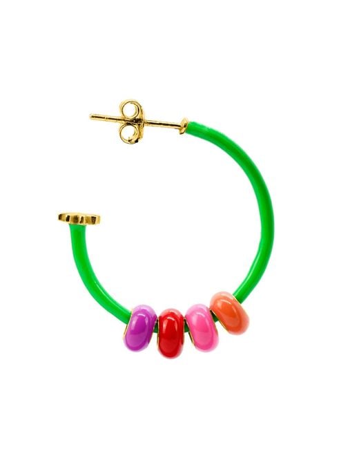 Pinnole Green Caterpillar Earring Mix