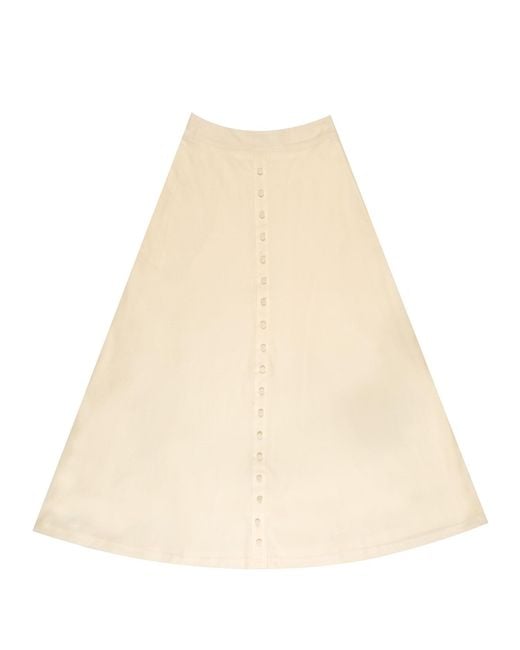 Roch Perel Natural Neutrals Polo Midi Skirt