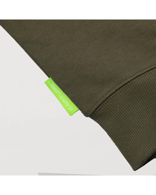 Kapture Green Travel Logo-Print Cropped Hoodie