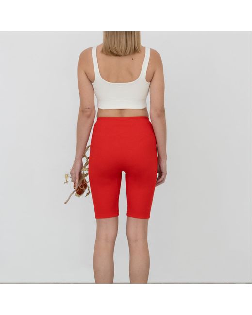 The Koozy Red Charlotte High Waist Shorts