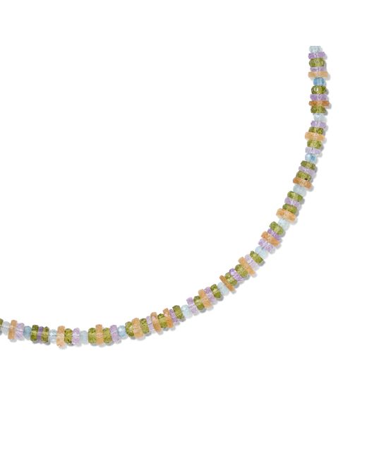 Bombyx House Metallic Pastel Multi-Gem Heishi Necklace