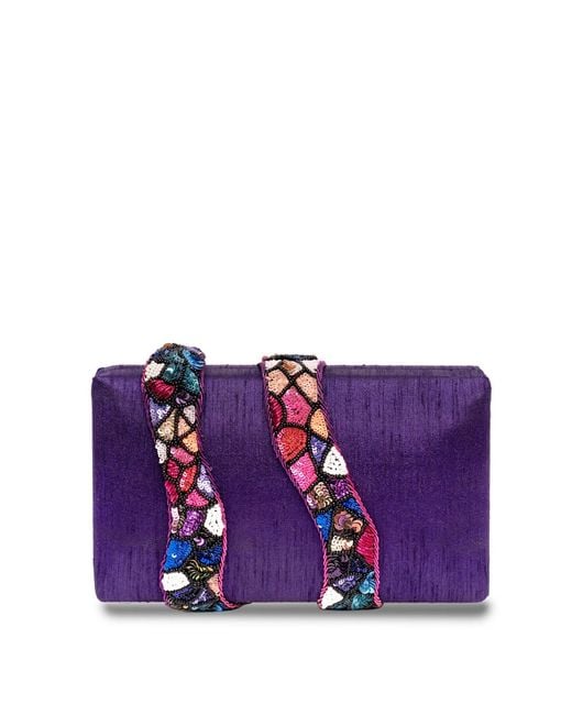 Simitri Purple Royal Kaa Clutch
