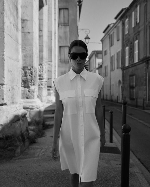 Fob Paris White Lavinia Shirt Dress