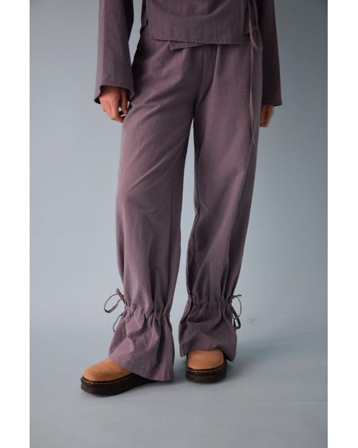 Mind Traveler Purple Gingham Balloon Alea Trousers